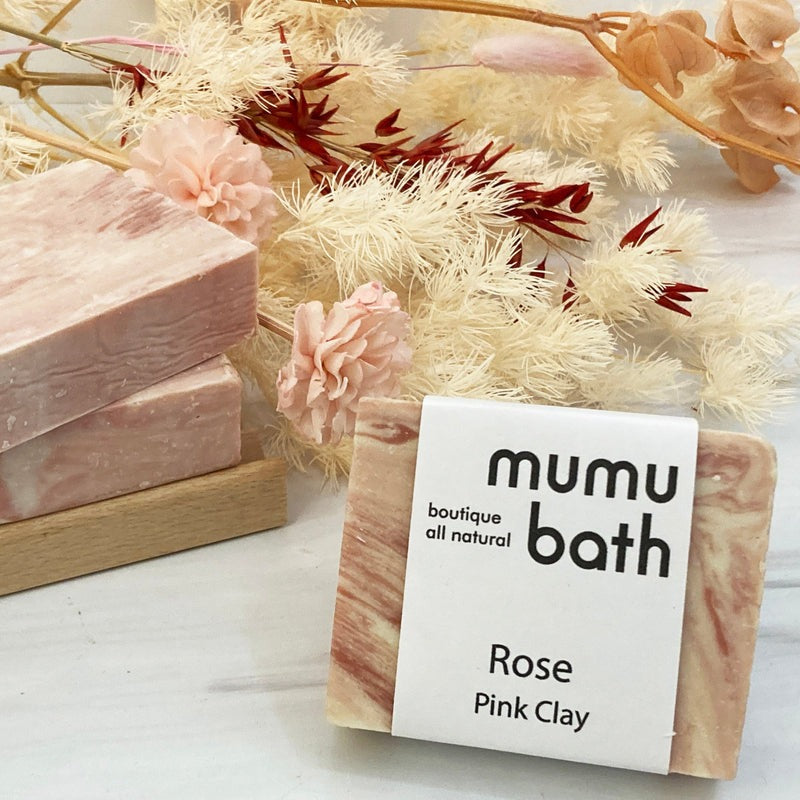 Mumu Bath 溫和花香粉紅手工身體滋潤皂