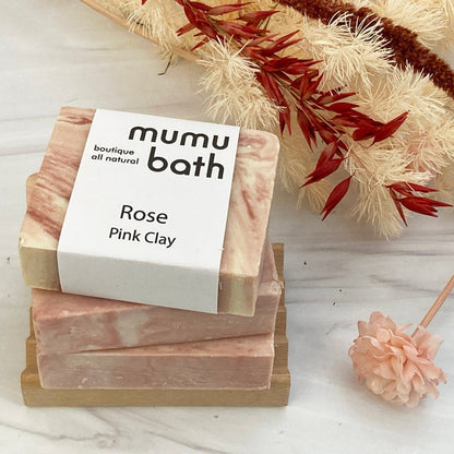 Mumu Bath 溫和花香粉紅手工身體滋潤皂